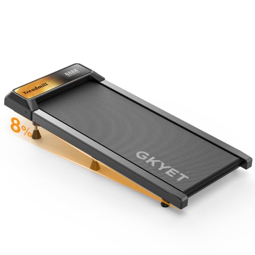 Gkyet Black Adjustable Incline Walking Treadmill Pad for Home Office 8% Incline
