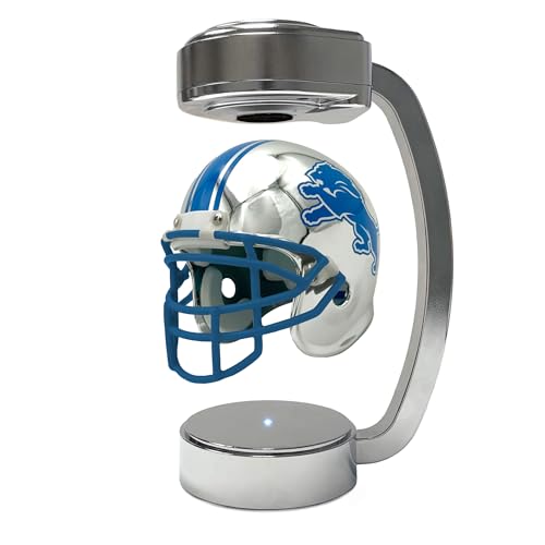 Detroit Lions NFL Mini Metallic Hover Helmet - Officially Licensed Team Collectible
