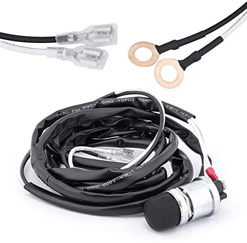 Roykaw Universal Golf Cart 12 Volt Horn Kit W/Floor Mounted Button and Wiring Harness Compatible with EZGO Club Car Yamaha, UTV, Boat