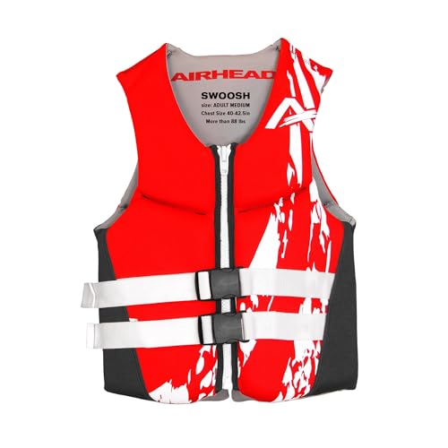 Airhead Swoosh Kwik-Dry Neolite Life Jacket Red Medium USCG Approved Adult Youth