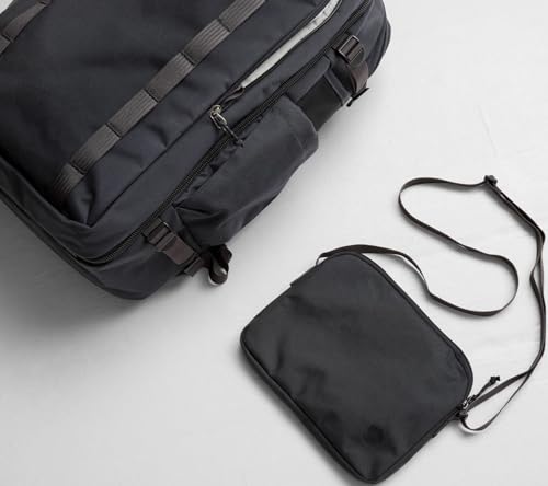 Carry-On Laptop Backpack with Crossbody Bag - Coal Black, One Size