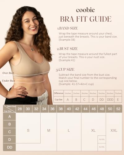 Coobie Medium Comfort Bra Black, White & Light Nude | Wireless, Seamless