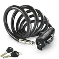 MARQUE Bike Lock with Key - 4 Ft Coiled Cable, Anti-Theft Security Cable for Bicycles, Scooters, Kayaks, Gates