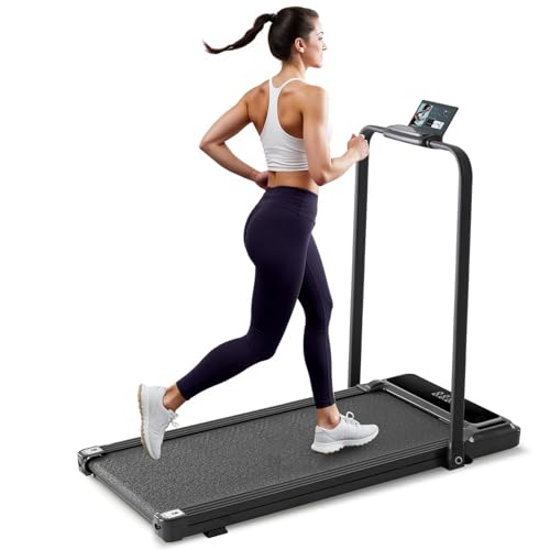 Aidoly Black Portable Under Desk Treadmill with Handle, Remote & LED Display