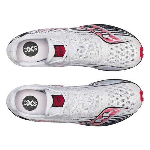 Men's Saucony Kilkenny XC9 Cross-Country Running Shoes - White Black, Size 11