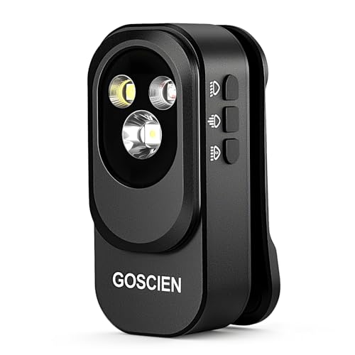 Clip-On EDC Flashlight 500 Lumens Rechargeable Black - Compact & Waterproof