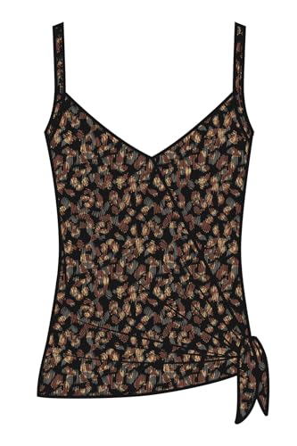 MagicSuit Women's Solid Alex V-Neck Tankini Top with Underwire & Adjustable Straps - Black/Brown
