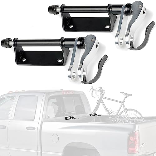 2-Pack Lockable Bike Fork Mount for Truck Bed Bike Racks - Secure Transport