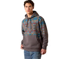 ARIAT Men's Graphic Hoodie Medium Grey Southwest X-Large Casual Sweatshirt