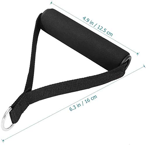 4PCS Pull Handles Resistance Bands Foam Handle Replacement Fitness Equipment for Yoga, Strength Training (Black)