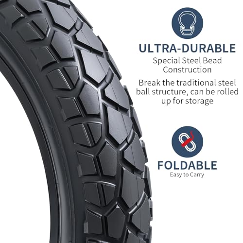 YunSCM 2-Pack 20x4.0 Fat Bike Tires for Electric & Mountain Bikes