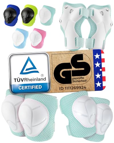 Kids Knee Pads for Skating 3-12 Years S/M Mint 6 Pack Protective Gear