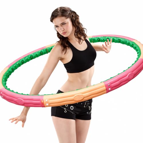 HealthHoop Elite 3.1kg Weighted Fitness Hoop 42.5-inch Waist Trainer for Adults