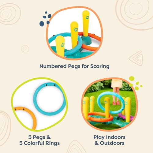 Sling-A-Ring Toss Game - 12-Piece Indoor & Outdoor Ring Toss Set