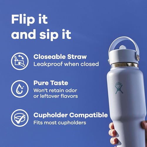 32oz Insulated Stainless Steel Travel Water Bottle with Leakproof Lid