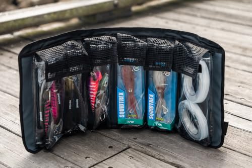 Nomad Design Medium Lure Roll - Waterproof Fish Lure Storage Bag with 6 Pockets
