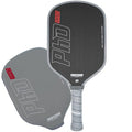 Professor PhD Pro Grey Edge Raw Carbon Fiber Pickleball Paddle - USA Approved