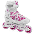 Roces Children's Compy 8.0 Inline Skates - Adjustable Girls Roller Skates, White & Violet, Model 13jr-2