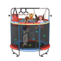 60-Inch Kids Trampoline with Safety Features, 5FT Indoor & Outdoor Playground - Red Blue