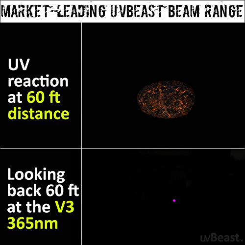 High Power UV Flashlight 365nm Long Range Black Light - Professional Grade