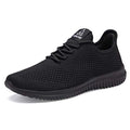 Men's Lightweight Breathable Running Shoes with Non-Slip Sole - Allblack015 10.5