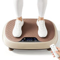 LEERCON Beige Vibration Plate Exercise Machine for Lymphatic Drainage, 330lbs Capacity