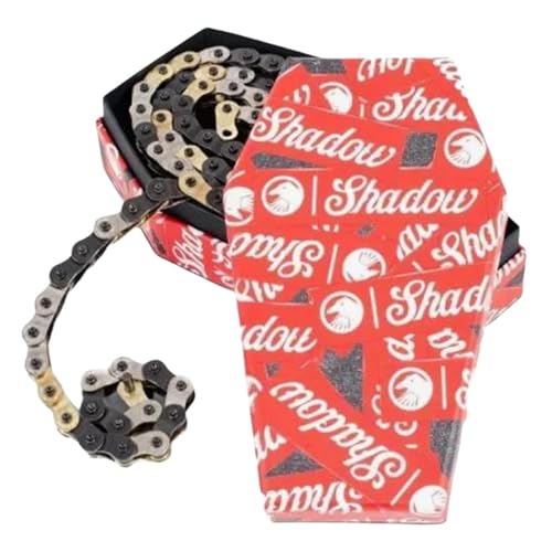 Shadow Interlock V2 BMX Half-Link Chain 1/8 Inch Gold/Black/Silver - Durable, Strong