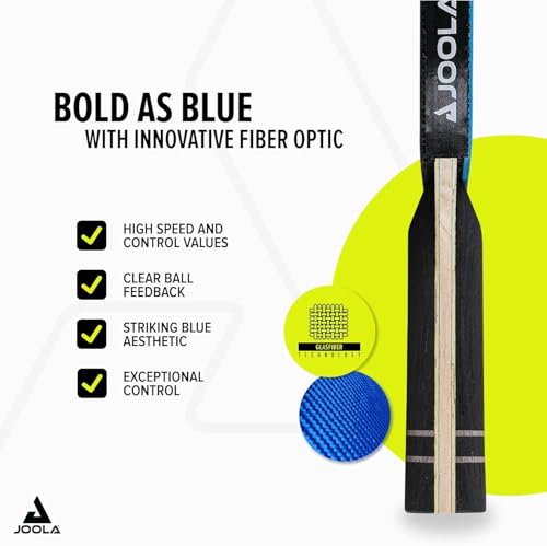 JOOLA Infinity GL Professional Ping Pong Paddle with Cover - ITTF Approved, 7-Layer Wood & Fiberglass Blade, Advanced Control & Speed