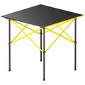 Portable Camping Table 27.8 x 27.6 Inch Folding Aluminum Outdoor Table with Carry Bag