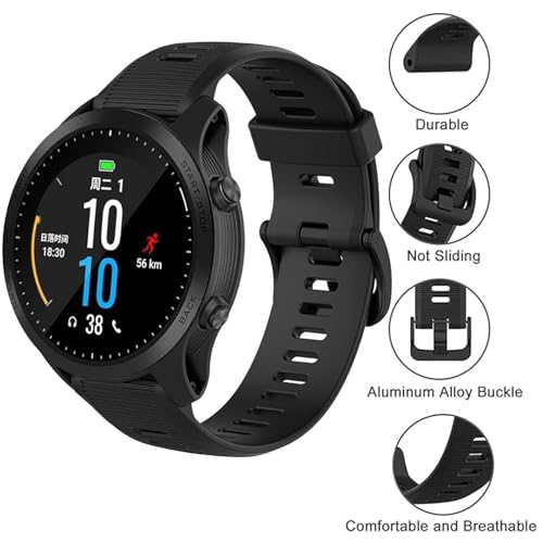 Gleenice Waterproof Watch Band for Forerunner 945/935 - Black