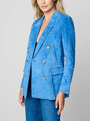 Women's Oversized Blazer with Pockets - Luxury Stylish Coat, Small / Riviera