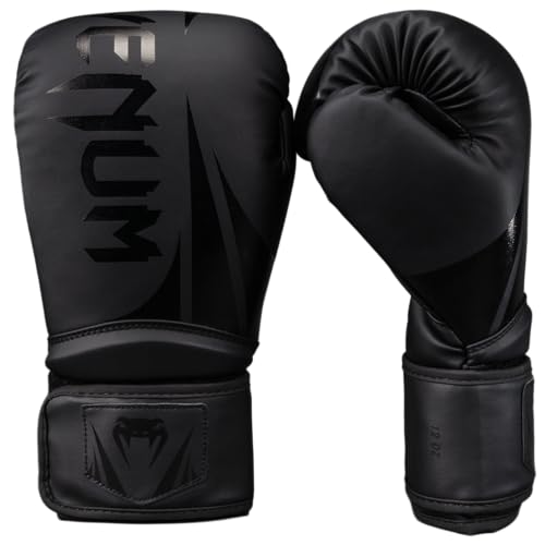 Venum Challenger 2.5 Boxing Gloves Black/Black 16 oz - Durable & Impact-Absorbing