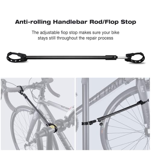 CXWXC Bike Repair Stand with Cleaner, Adjustable Bicycle Maintenance Rack - Black & Blue