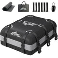 Gray 20Cu.Ft Car Rooftop Cargo Carrier Bag - Weatherproof SUV & Vehicle Storage