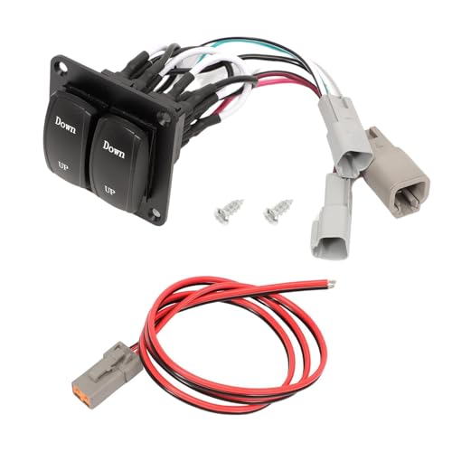 12V/24V Waterproof Marine Trim Tab Switch Kit Double Rocker Control Panel