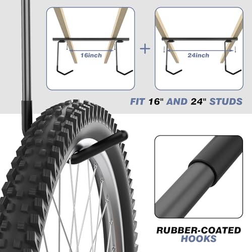 Ceiling Bike Rack for Garage - Holds 2 Bikes, Space Saving Ceiling Storage