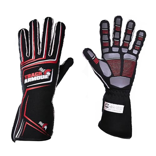 TRACK ARMOUR® Series 4 Large Auto Racing Gloves SFI 3.3/5 Nomex Flame Resistant