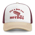 It's a Bad Day to Be a Hotdog Snapback Trucker Hat - Embroidered Mesh Baseball Cap for Men Women