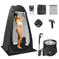 G2 GO2GETHER Black Pop Up Shower Tent for Camping with Rechargeable 6000mAh Shower