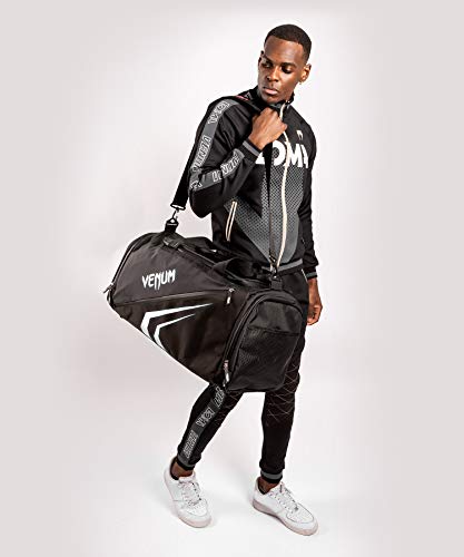 Venum Trainer Lite Evo Sports Bag - Black White, Large Main Compartments