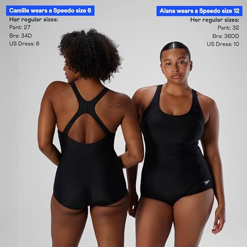 Speedo Women's One Piece Swimsuit UltraBack PowerFlex Black 20