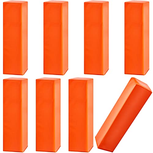 8 Pack Football End Zone Pylons - Orange, 18 Inch Regulation, Weighted & Anchorless