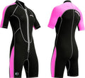 Cressi Lido Ladies 2mm Short Sleeve Wetsuit Black/Pink Medium