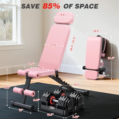 Adjustable Workout Bench with 10 Backrest Angles & Heavy Duty Frame
