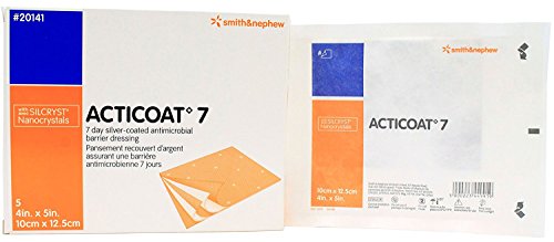 Smith & Nephew Acticoat 7 Antimicrobial Dressing Box of 5 - 4x5 Inches