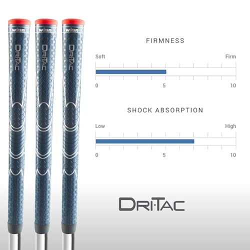 Golf Grip Bundle - 13 Non-Slip All-Weather Winn Dri-Tac Soft Cushioned Grips - Standard Size Navy Blue
