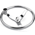 Marine Stainless Steel Boat Steering Wheel 13.5 Inch with 3 Spokes & Nut - SeaStar & Verado Compatible