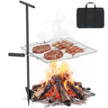 Foldable Campfire Grill Grate - Stainless Steel Outdoor Cooking Rack