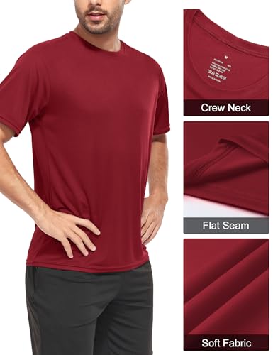 HOPLYNN Men's Athletic T-Shirts - 5/7 Pack Short Sleeve Dry Fit Tops with Variations