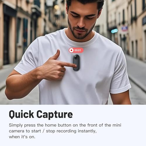 Mini Body Camera 1080P with 128GB Storage, Wearable Motorcycle POV with Waterproof Case - 128GB Cycling Kit